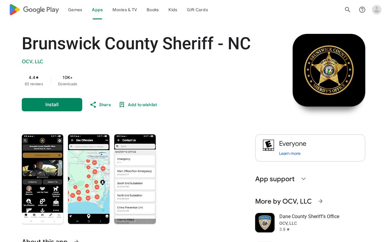 Brunswick County recent arrest search through the official Sheriff app