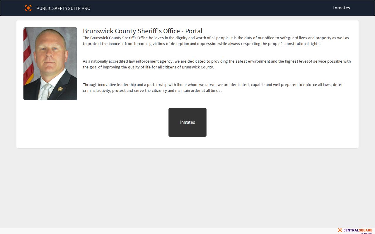 Official Brunswick County Zuercher inmate roster search interface
