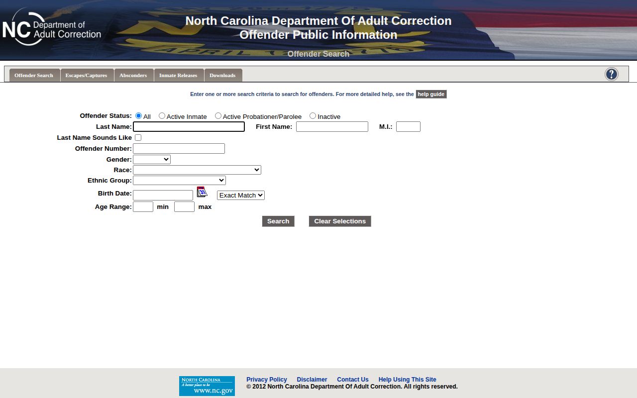 Brunswick County arrest follow-up through the state offender search